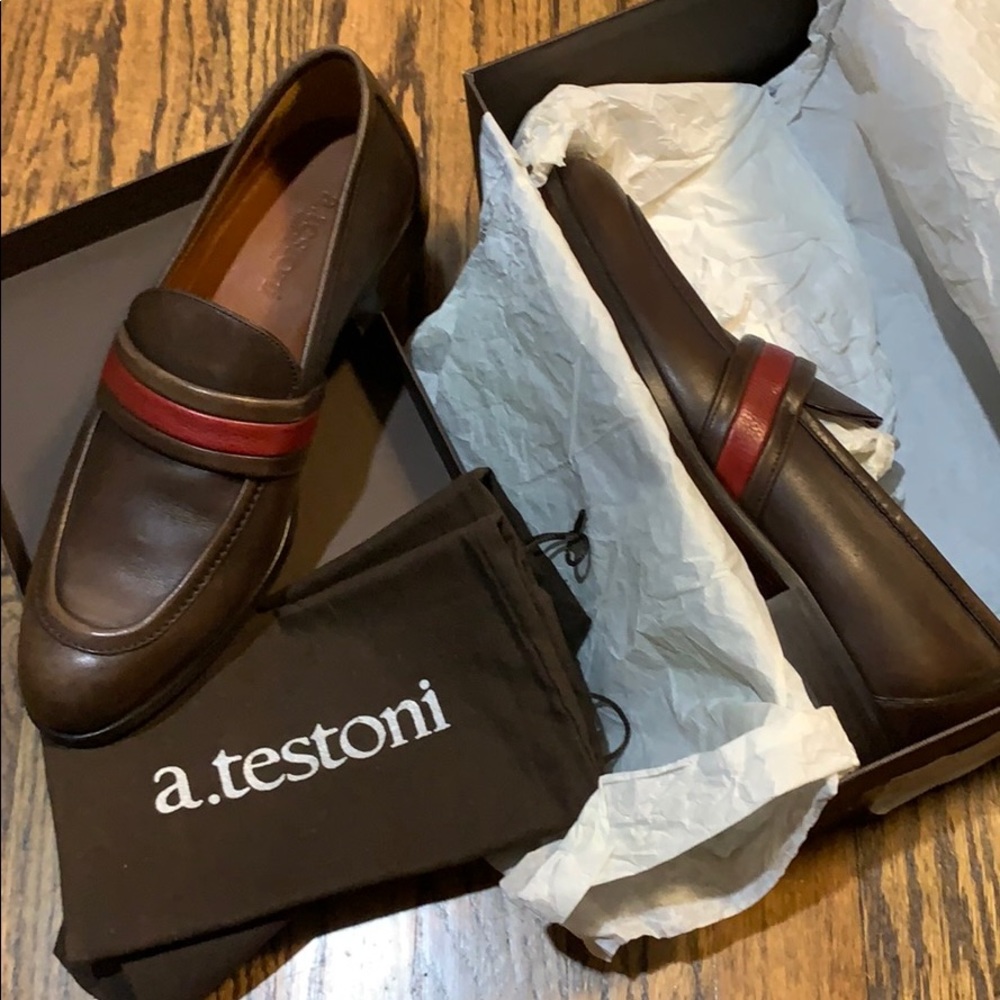 a.testoni Velucalf Melograno size 8UK or 9.5-10US
